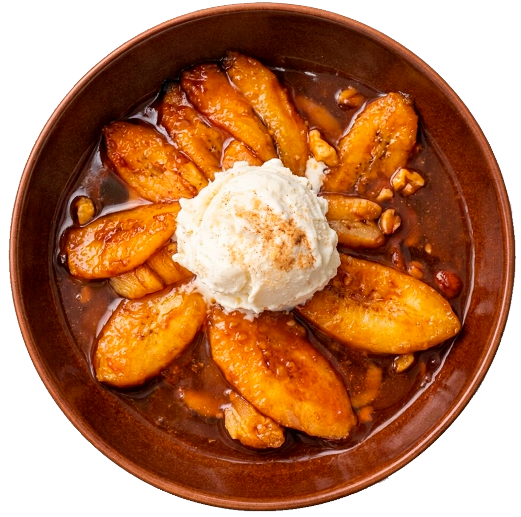 Banana da Terra Flambada na Cachaça Gabriela
